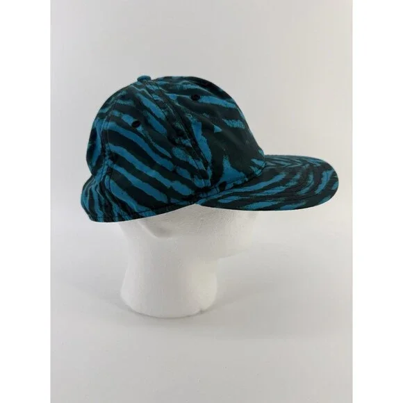 VANS OFF THE WALL Hat Cap Adult Teal Blue Zebra Print Snapback - Picture 5 of 9